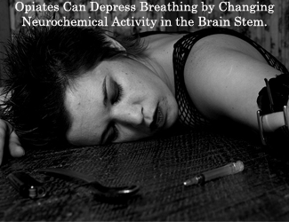 opiate depresses breathing